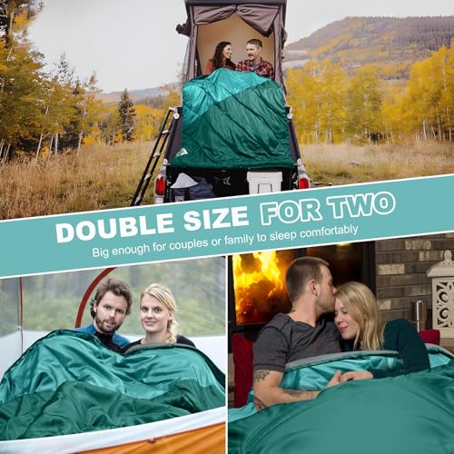 AGEMORE Sleeping Bag for Adults, Single and Double Size, Lightweight Waterproof XXL Sleeping Bag for Adults Kids Couples C...