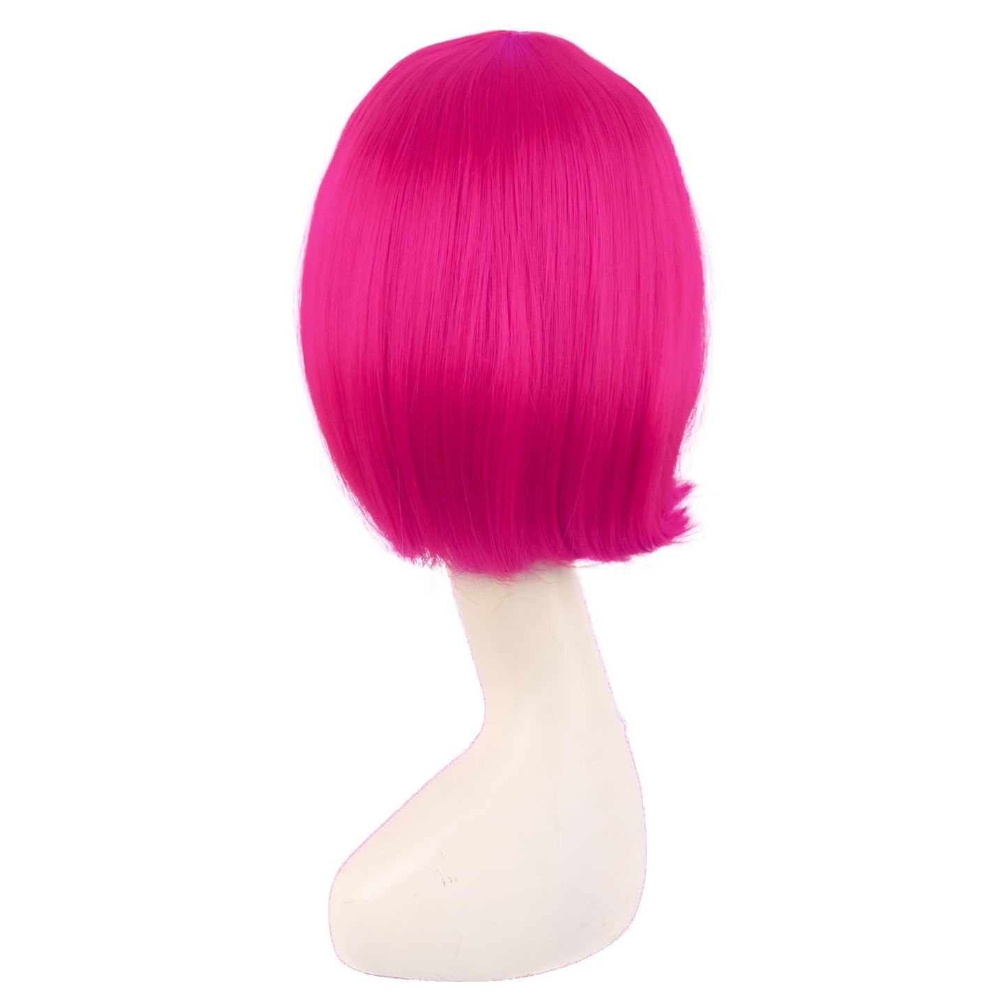 MapofBeauty 12 Inch/30 cm Fashion Unisex Short Straight Beauty Wig (Hot Pink)