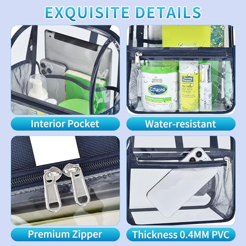 Mildbeer Small Clear Backpack, Stadium Approved 12x12x6 Clear Backpack for Women with 2 Bottle Holders for Festival Concer...