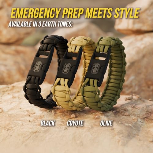 M-Tac Paracord Bracelet – Tactical Survival Wristband with Fastex Buckle – 7-Strand Cord for Hiking, Camping, Emergency Use