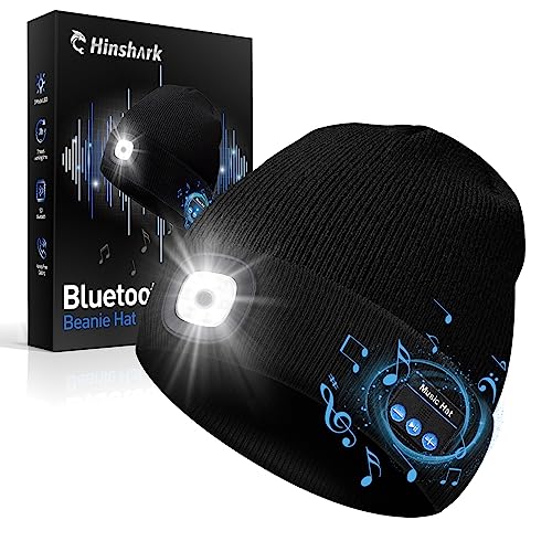 Gifts for Men, LED Bluetooth Beanie Hat, Valentines Day Gifts for Him, Anniversary Birthday Gift for Men Dad Him Husband G...