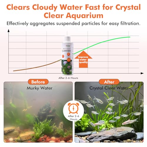 hygger Aquarium Water Clarifier, Water Clarifier for Fish Tank, Clears Cloudy Water for Freshwater and Saltwater Tanks, 30...