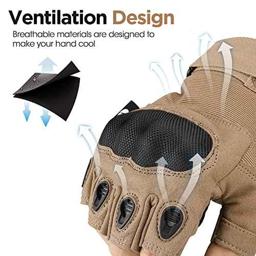 Mossy Oak Fingerless Tactical Gloves for Men and Women- Motorcycle Gloves for Tactical Shooting, Hunting, Cycling and Hiking