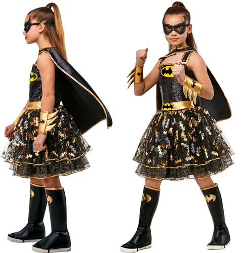DC Comics Superheroes: Batgirl Costume Dress for Kids by Rubies, Girl's Small
