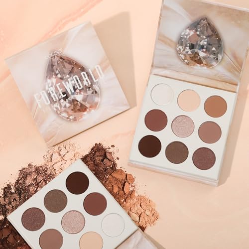 docolor Neutral Eyeshadow Palette 9 Colors Nude Brown Eyeshadow Palette Eye Shadow Palette Makeup Palettes with Velvety an...