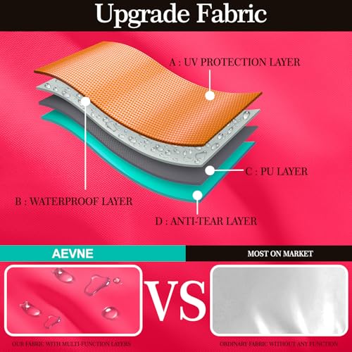 EVNE Pop Up Canopy Replacement Canopy Tent Top Cover, Tent Top Cover for Most of The Standard,PU-Coated 500D Polyester,Wat...