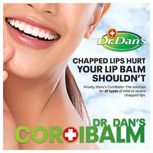 Dr. Dan's Cortibalm -3 Pack -for Dry Cracked Lips - Healing Lip Balm for Severely Chapped Lips- Designed for Men, Women and Children