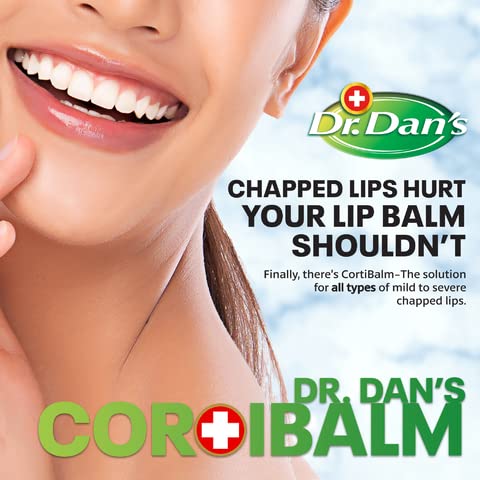 Dr. Dan's Cortibalm- 4 Pack - for Dry Cracked Lips - Healing Lip Balm for Severely Chapped Lips - Designed for Men, Women and Children