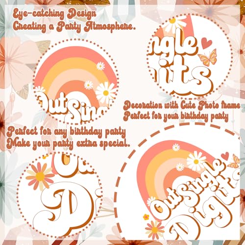 Boho Groovy 10th Birthday Photo Booth Props, 10th Birthday Decorations for Girl, Groovy Double Digits Birthday Party Decor...