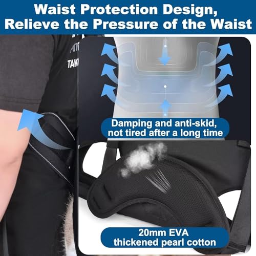 wakytu Dog Backpack Carrier for Medium Dogs Emergency Backpack, Old, Disabled, Joint Injuries, Arthritis, Rehabilitation C...