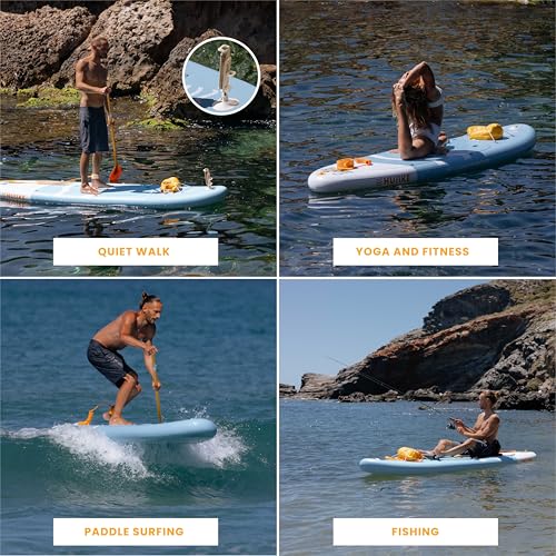 HUIIKE Inflatable Paddle Board for Adults with Accessories Included, Oar, Fins, Pump. Stand Up Paddleboard Great Stability...