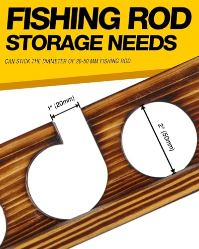 Ghosthorn Holds Up to 24 Rods Fishing Pole Rod Racks Wall or Ceiling Mounted Fishing Pole Rod Holders for Garage Storage O...
