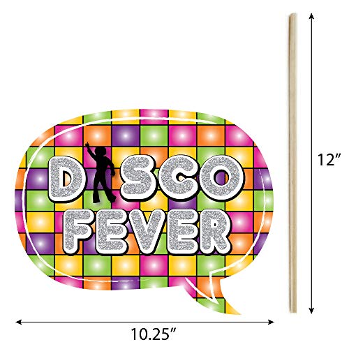 Big Dot of Happiness 70s Disco Party Photo Props Kit - 20 Premium Retro-Style Props, Funky Photo Booth Accessories, 1970s ...