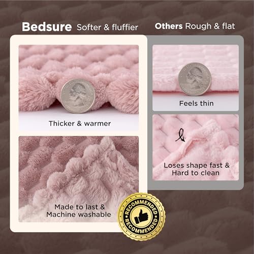 Bedsure GentleSoft Blankets Queen Size for Bed - 350GSM Super Soft Cozy Blanket for Women Men Girls as Gifts, Large Fuzzy ...