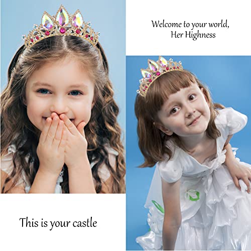 Velscrun Girls Rapunzel Crown, Princess Tiara Headband, Multicolored Crowns for Birthday Party and Halloween Cosplay