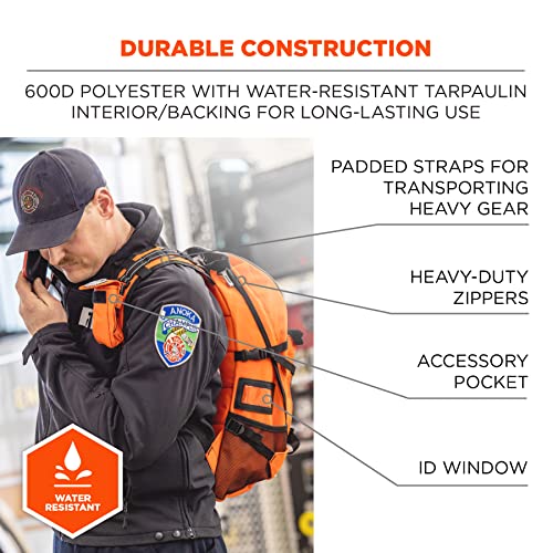 Ergodyne Arsenal 5243 Medic First Responder Trauma Backpack Jump Bag, Orange