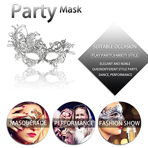IncreDecor Couple Masquerade Lace Mask Set, Fit for Women and Men Venetian Halloween Masks, Specially for Costume, Mardi Gras
