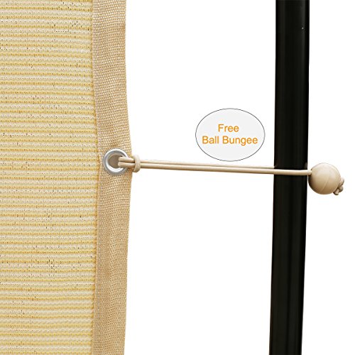 Shatex 90% Shade Fabric 6X 16ft Sun Shade Cloth Taped Edge with Grommets Sun-Block Mesh Shade for Pergola Cover Canopy Whe...