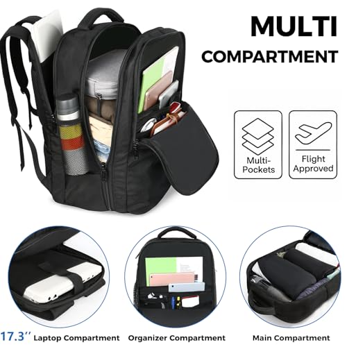 MATEIN Carry on Backpack, Flight Approved Travel Backpack with USB Port, TSA Personal Item Travel Bag fits 17" Laptop, Lar...