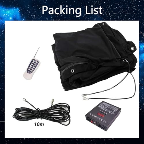 JJENXYYDS LED Starry Sky Backdrop,LED Velvet Starry Sky Cloth Background,Folding LED Stage Star Backdrop Star Light Curtai...