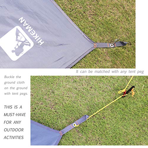 Hikeman Tent Footprint - Waterproof Camping Tarp, Heavy Duty Tent Floor Saver, Ultralight Ground Sheet Mat for Hiking, Bac...