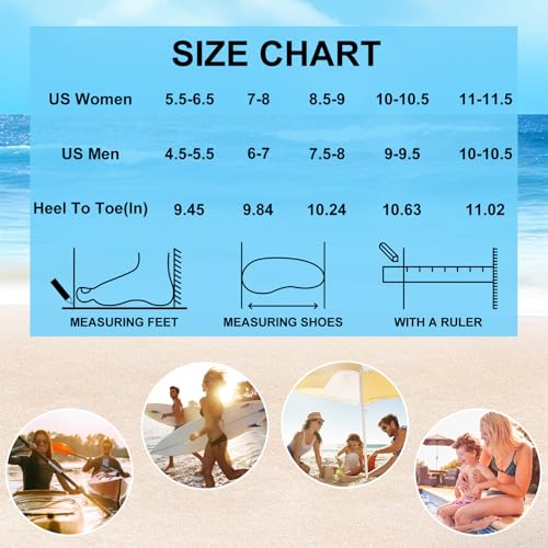 Barefoot Water Shoes for Women Men Non-Slip Yoga Socks Travel Slippers Summer House Shoes for Indoor Outdoor Beach Swim Surf