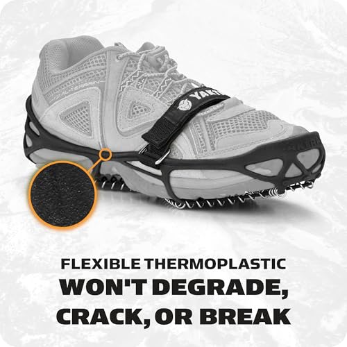 Yaktrax Pro Traction Cleats - 360-Degree Grip on Snow, Ice, & Multi-Terrain Surfaces - Elastic Outer Band w/Easy-On/Off He...