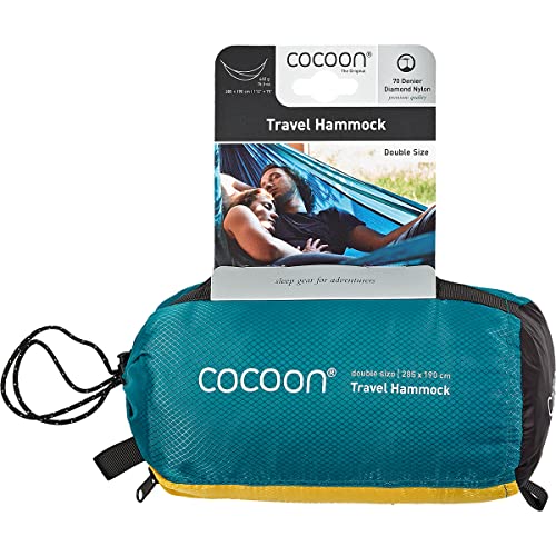 COCOON Premium Camping Hammock, Ultralight, Camping Essentials, Attached Carry Bag (Double 112" x 75" - Sunshine Yellow)