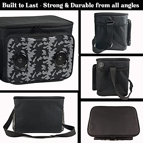 Beemojo Insulated Cooler Bag Bluetooth Speakers 24 cans 2 gallons Food Drinks | Rechargeable Battery Supports iOS & Androi...