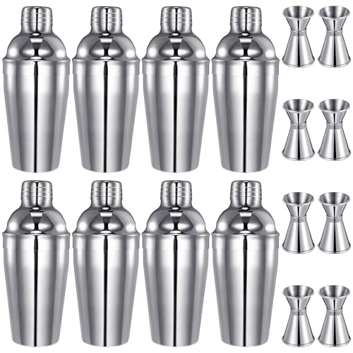 Umigy Cocktail Shaker Set Martini Shaker Bulk Stainless Steel Martini Mixer with Strainer and Double Measuring Jigger for ...