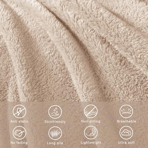 Exclusivo Mezcla Soft Fleece Throw Blanket for Couch, Super Soft Velvet Plush Fleece Blankets, Fuzzy Cozy and Warm for Win...
