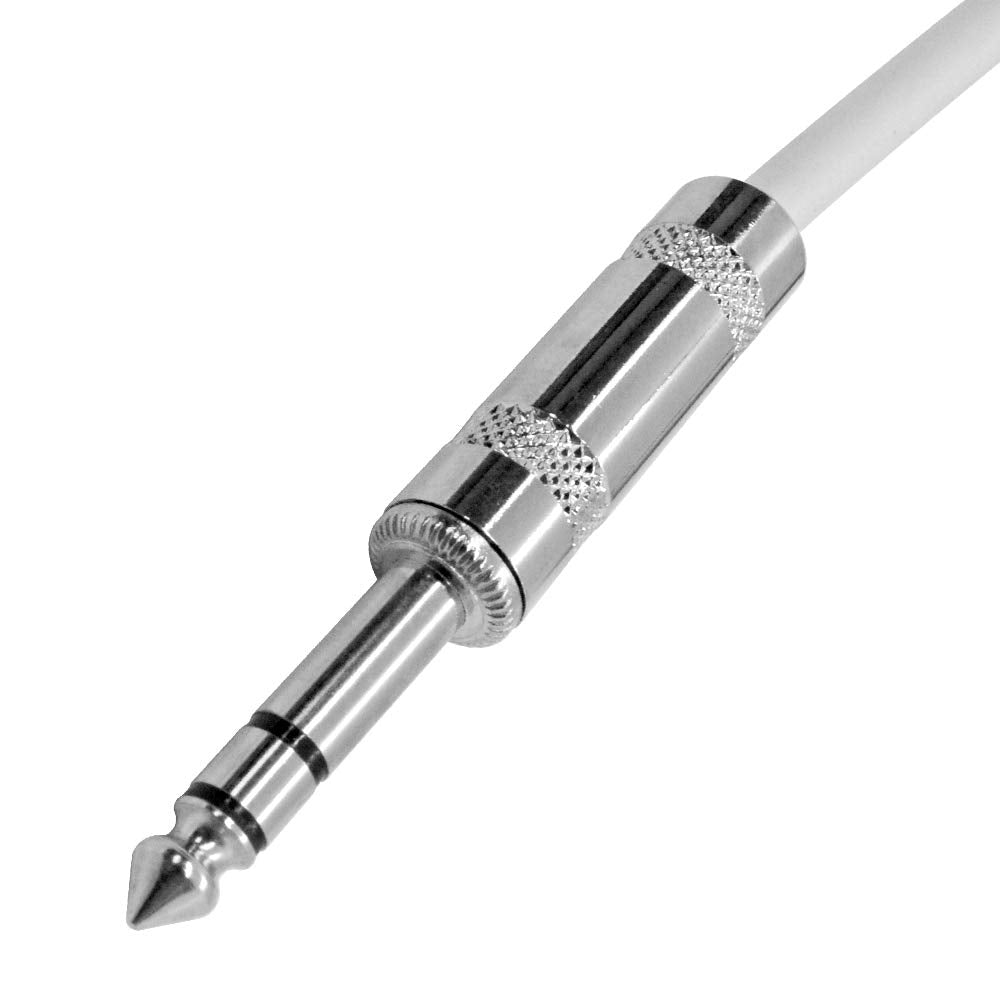 Seismic Audio - Satrxl-M3White-6Pack - 6 Pack Of 3 Foot White Xlr Male To 1/4 Inch Trs Patch Cables- 3 Professional Audio Balan