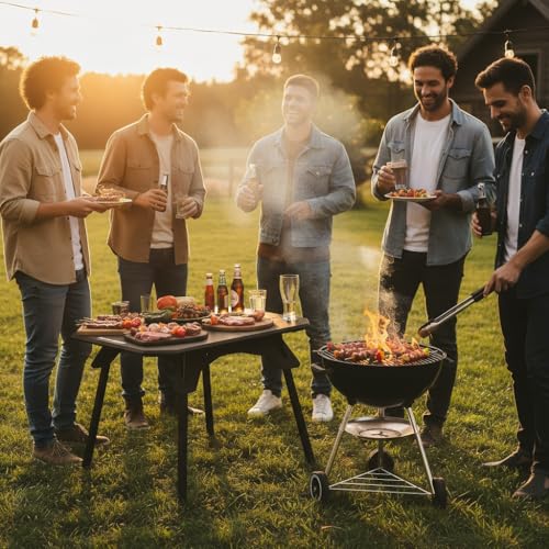 TOPCHANCES Folding Camping Table Outdoor,Ultralight Aluminum Camping Tables Multifunctional Portable Folding Table with Ca...