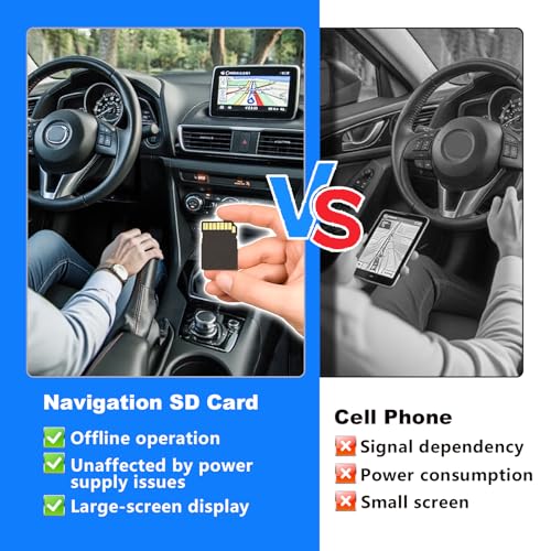 RVgolf Navigation Car GPS SD Card Compatible with 2021-2023 Mazda 3 / CX5 / CX9 / CX30, 2022-2023 MX30 / CX50 GPS Map Card...