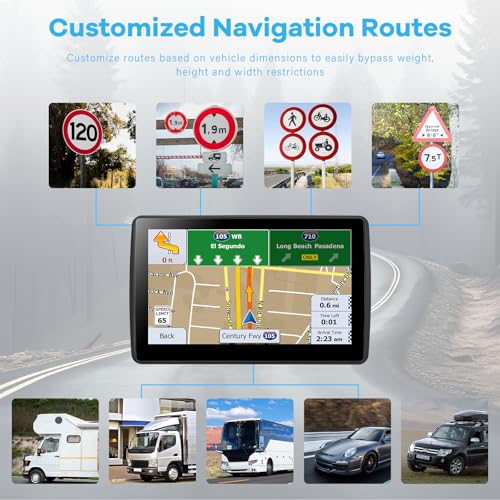 7 Inch GPS Navigator for Car Truck RV, 2026 Latest Map GPS for Car with Free Lifetime Updates, Voice Guidance, Speed Alert...