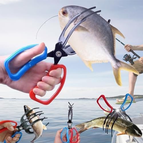 Valentines Day Gifts for Him 2 Packs 2/3 Claw Fish Gripper, Metal Fishing Pliers Gripper Catch Fish Control Clamp,Three Te...