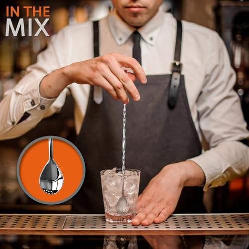 NutriChef Mixology Bartender Cocktail Shaker Set - Includes 15 & 30 oz Stainless Steel Shakers, 6 Bottle Pourers & More - ...