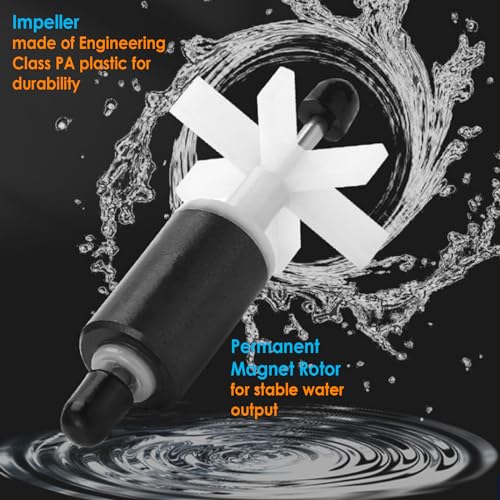 AquaMiracle Aquarium Powerhead Pump with Double Water Outlet & Aeration, 320GPH Fish Tank Water Pump Wave Maker for Aquari...