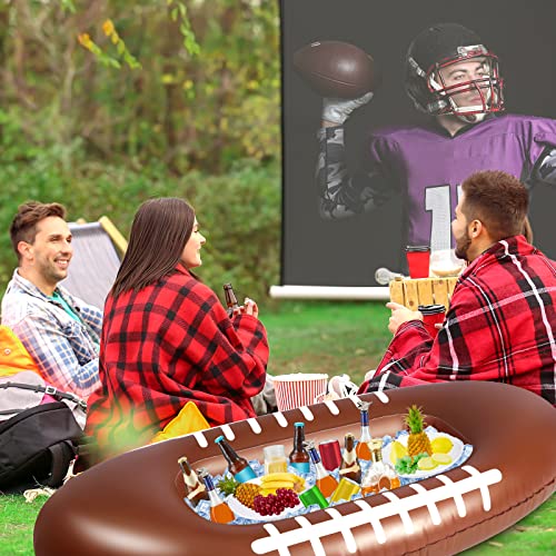 Deekin 60 x 27.5 Inch 1 Pcs Inflatable Football Beverage Cooler for Football Party Decoration Party Drink Cooler PVC Infla...
