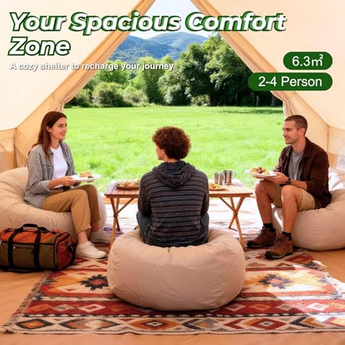 AirOutelle 4-6 Person Inflatable Air Tent - 4 Season Family Camping Tent with 3000mm Waterproof & Quick Setup Under 5 Min...