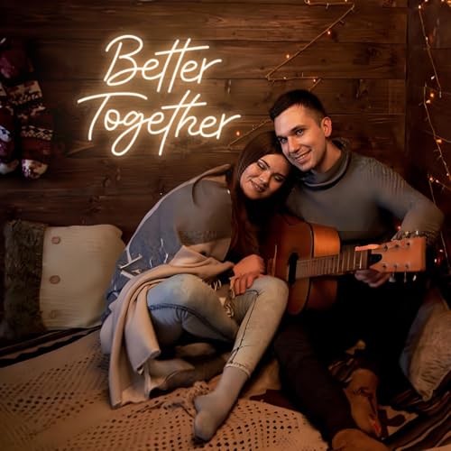 Better Together Neon Sign for Wall Decor, Better Together LED Light gift for Birthday Party, Wedding Engagement Anniversar...