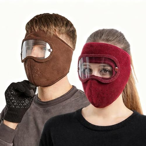 Windproof Ski Balaclava for Men Women Winter Warm Headgear with Ear Full Face Protection Riding Mask