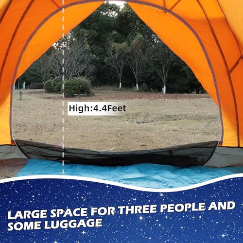 Arctic Lemmings 2-3 Person Backpacking Tent, 3-4 Season Lightweight Waterproof Tents with Two Doors for Outdoor Camping, H...