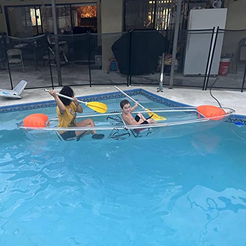 CVKAYAK 2 Seats for Adult Clear Transparent Touring See Through Kayak/Kayaks/11 Fit for Pool, Clear River/Lake/Beach/Bay/C...