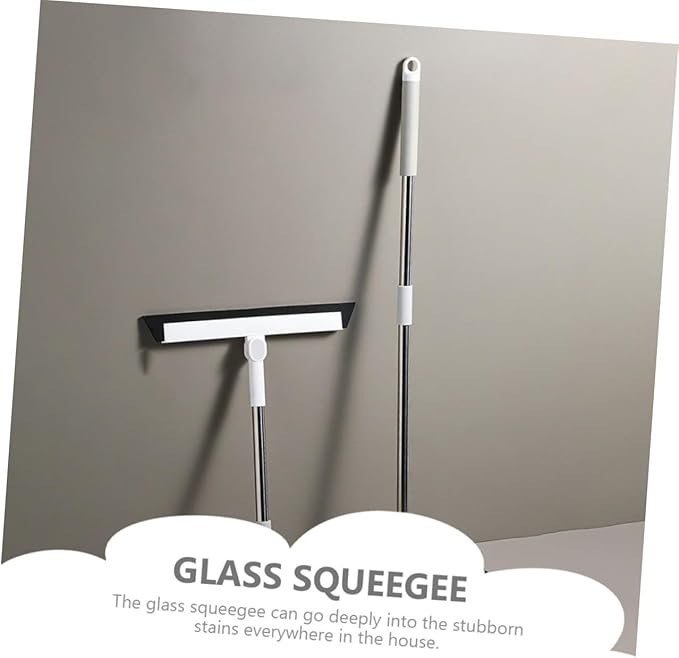Yardwe Glass Squeegee Ergonomic Handle for Household Window Cleaning Telescopic Water Removal Tool for Bathroom Mirrors Tiled Surfaces and Car Windows with Hanging