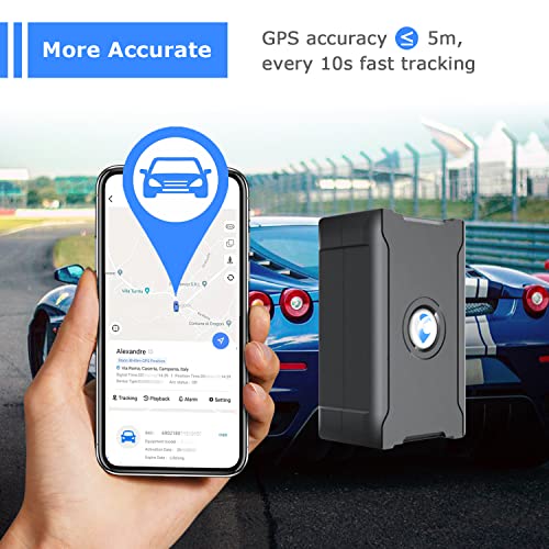 GPS Tracker for Vehicles, 6000Mah Battery Life Up to 90 Days, Waterproof, Magnetic 4G LTE, Unlimited Range, Subscription R...