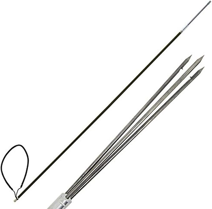 Scuba Choice Carbon Fiber 7' One Piece Spearfishing Pole Spear with 3 Prong Barb SS Paralyzer Tip