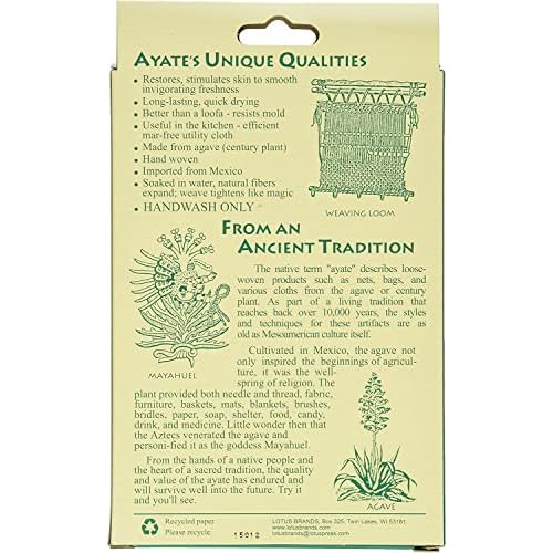 Ayate Washcloth, Exfoliating Washcloth, Agave Fiber Body & Face Wash Cloth, Body Loofah Alternative, Mold-Resistant Scrub Towel (Pack of 6)