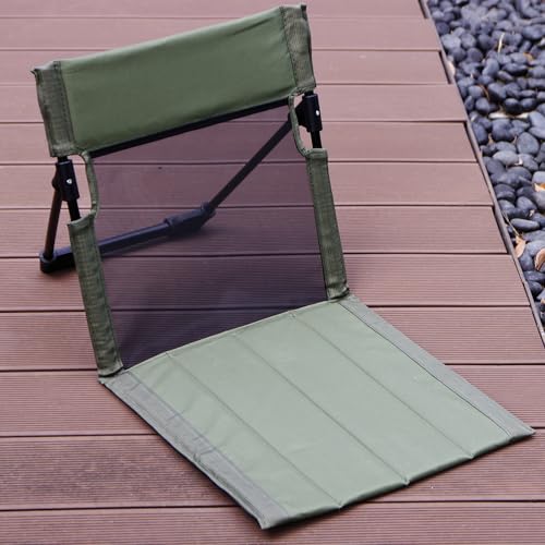 Nyeullcy Breathable Mesh Back Folding backrest,Ultralight Aluminum Alloy Camp Seat with Ventilated Backrest, Portable Outd...