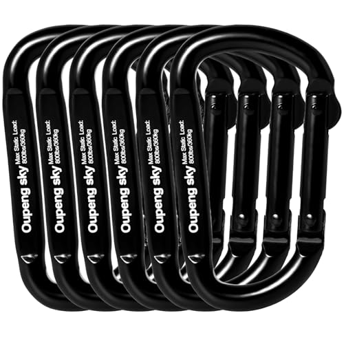 Carabiner Clip - Heavy Duty Carabiners Carabeaner D Ring Shape,Key Chain Clip Hook,Keychain Clip,Multipurpose for Camping,...